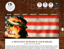Tablet Screenshot of citizenburgerbar.com